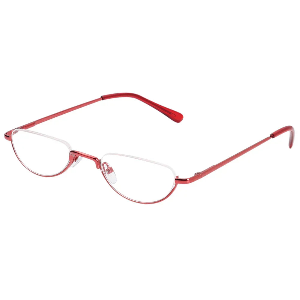 Slim Oval Metal Frame Glasses