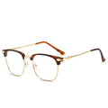Vintage Square Half-Rim Frame Glasses