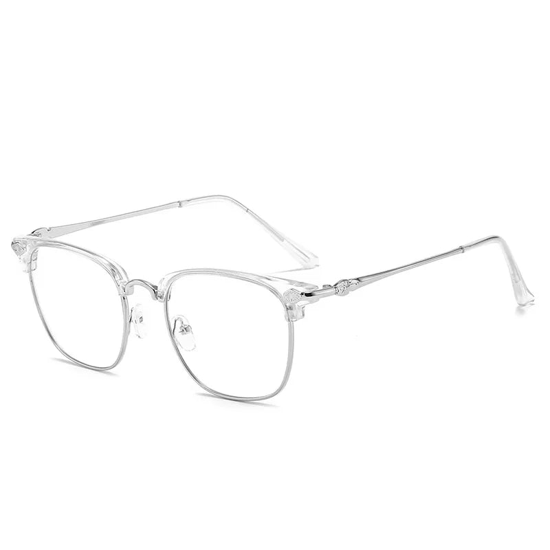 Vintage Square Half-Rim Frame Glasses