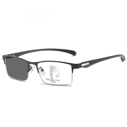 Slim Half-Rim Rectangular Glasses