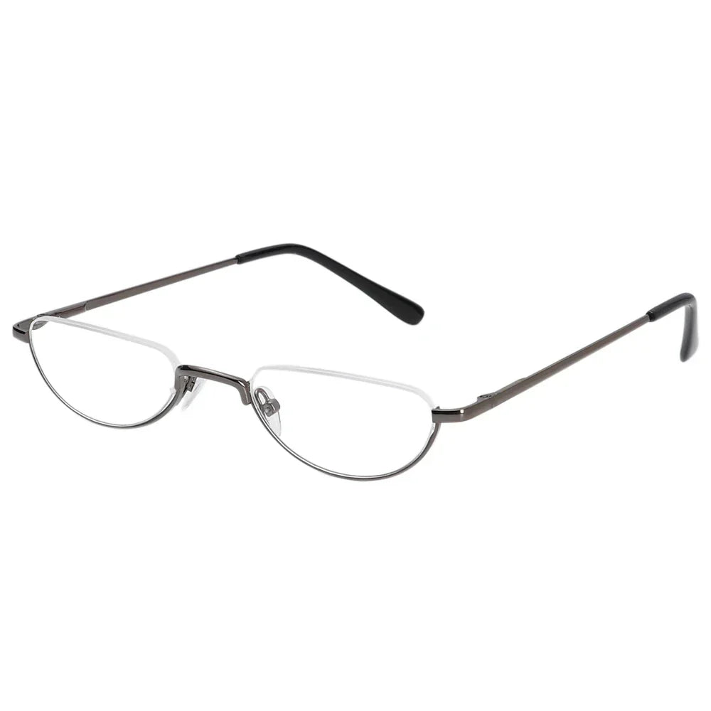 Slim Oval Metal Frame Glasses