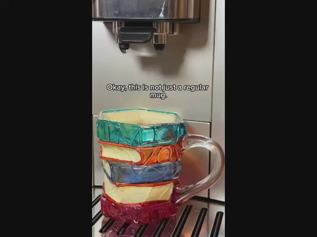 3D Book Mug Glass